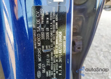 2018 Kia Forte Lx из США, поврежденный, VIN 3KPFL4A71JE164404